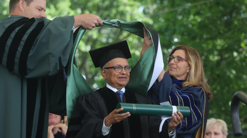 Kul Gautam Receives His Honorary Degree at Dartmouth's 2022 Commencement.