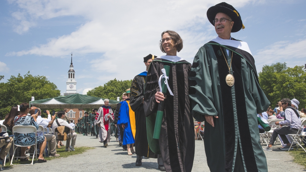 Phil Hanlon and Gail Gentes leave Commencement 2023