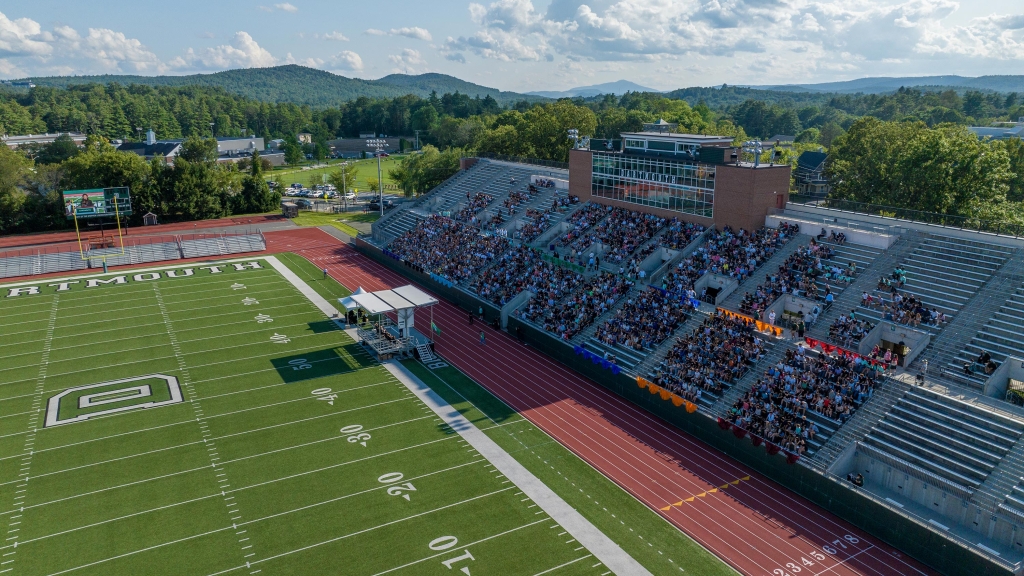 Memorial Field aerial at Dartmouth orientation