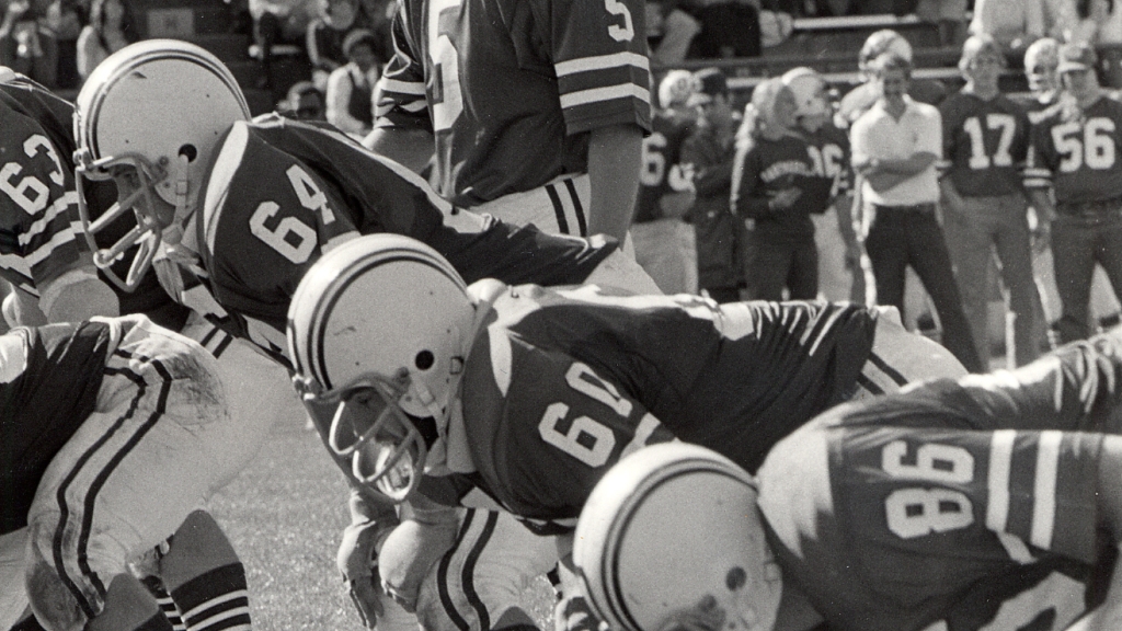 Buddy Teevens playing football