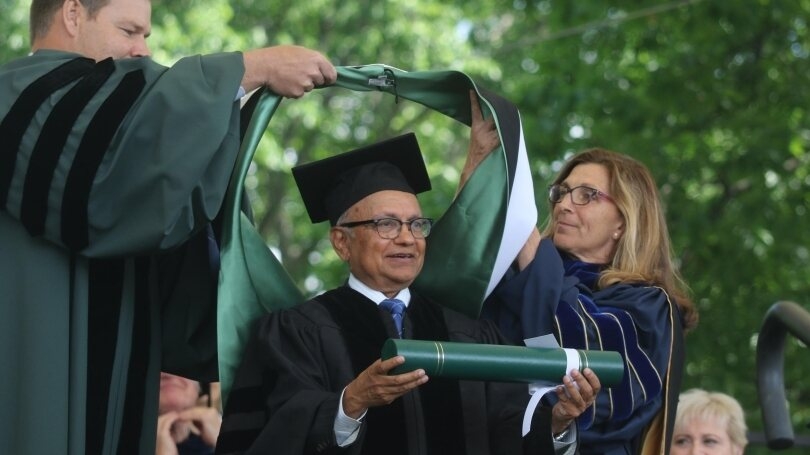 Kul Gautam '72 receives his honorary degree.